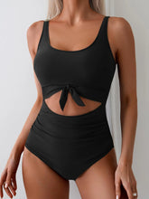 One Piece Tummy Control Cut Out Tie Knot Swimsuit - Sculpté