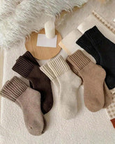 Ribbed Fleece-Lined Crew Socks — Warm, Cozy & Anti-Slip Sculpté