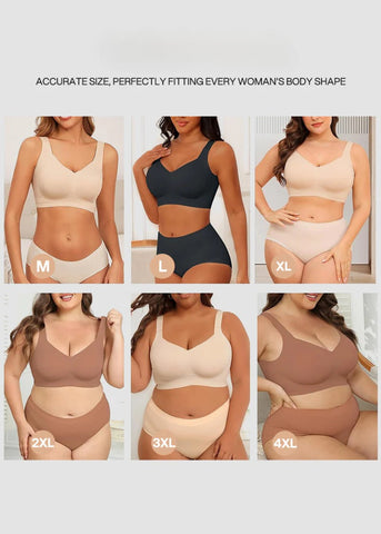 Comfortable Wireless Full Coverage Jelly Smoothing Bra