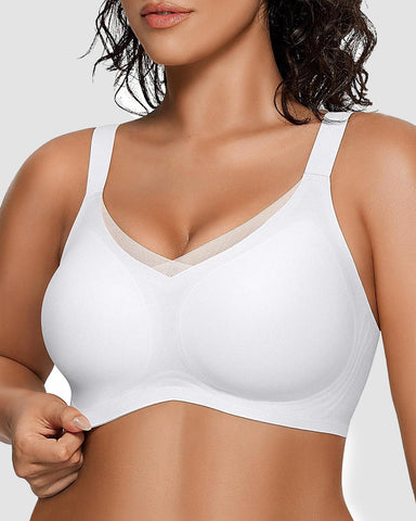 Smoothing Full Coverage Mesh Wireless Bra