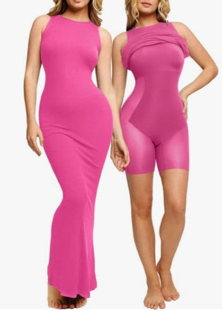 Shapewear Modal Sleeveless Crew Neck Slimming Dress - Sculpté