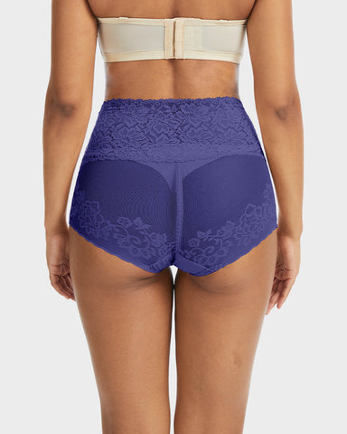 High-Waist Lace V-Cut Shaping Panties 3-Pack — Breathable & Smooth Sculpté
