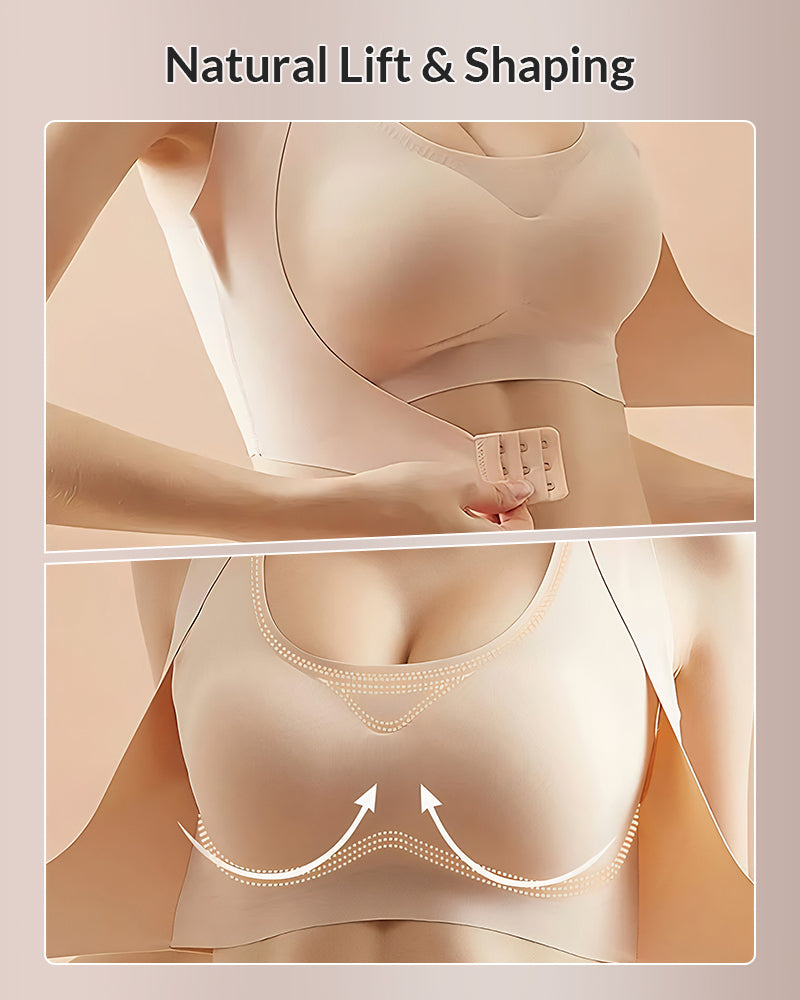 Front Closure Cross-Back Wireless Posture Bra — Back Support & All-Day Comfort, No Underwire Sculpté