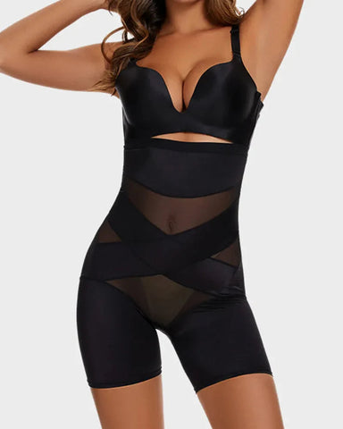 Crossover Bandage High-Waist Hip-Lifting Shorts — Cinched Waist & Lifted Glutes Sculpté