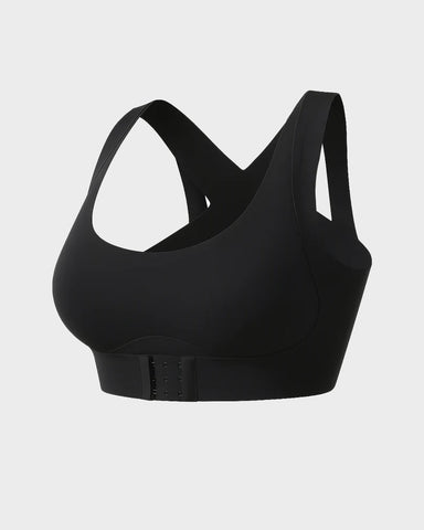 Front Closure Cross-Back Wireless Posture Bra — Back Support & All-Day Comfort, No Underwire Sculpté