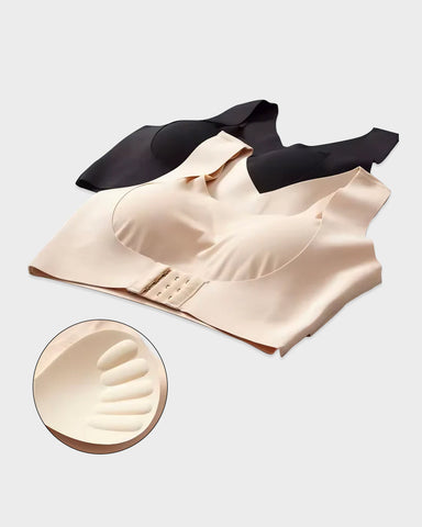 Front Closure Cross-Back Wireless Posture Bra — Back Support & All-Day Comfort, No Underwire Sculpté