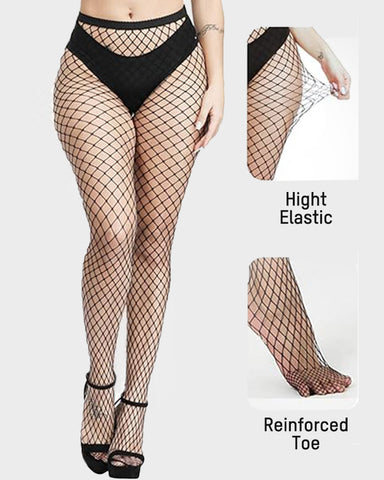 High-Waist Fishnet Pantyhose — 4 Classic Mesh Styles Sculpté