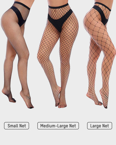High-Waist Fishnet Pantyhose — 4 Classic Mesh Styles Sculpté