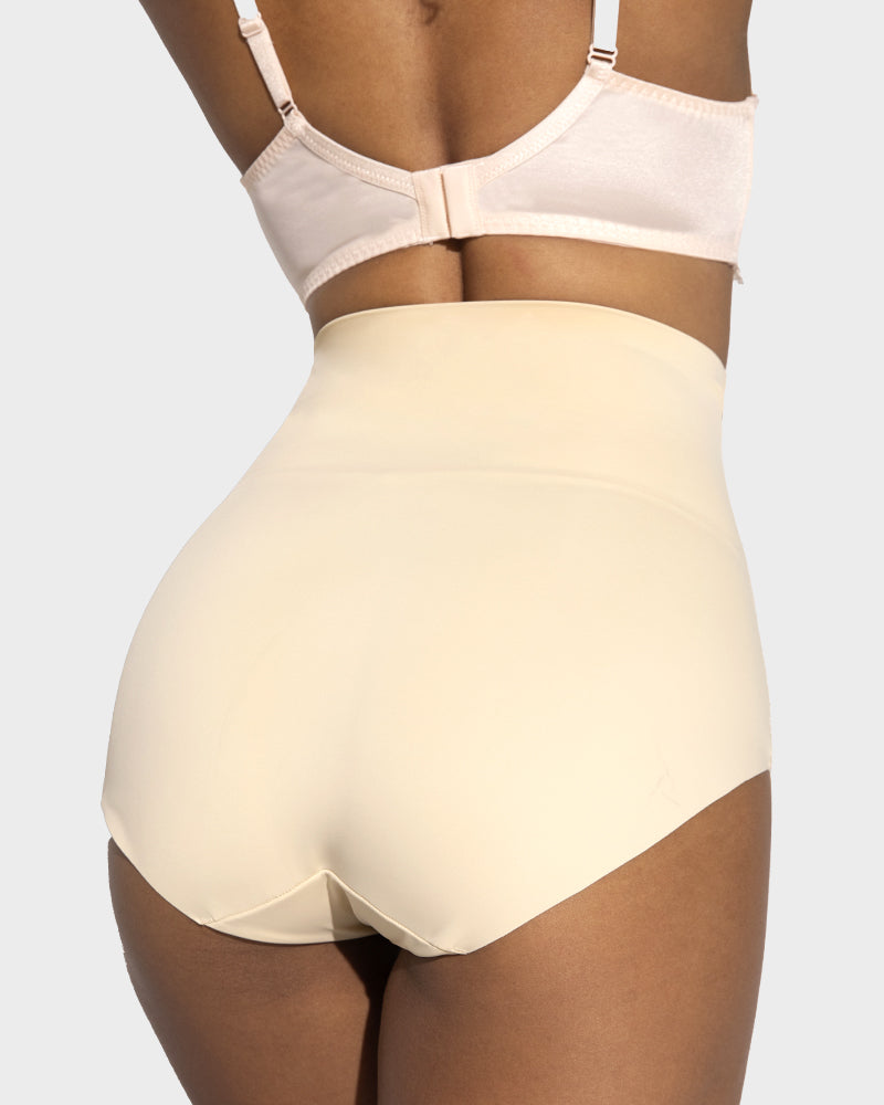 High-Waist Seamless Lace Shaping Panty — Smooth Tummy Control 3-Pack Sculpté