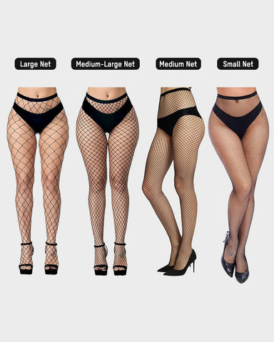 High-Waist Fishnet Pantyhose — 4 Classic Mesh Styles Sculpté