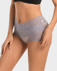 High-Waist Lace V-Cut Shaping Panties 3-Pack — Breathable & Smooth Sculpté