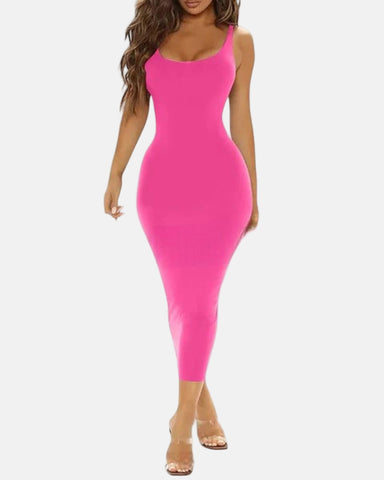 Shapewear Modal Sleeveless U Neck Slimming Maxi Dress - Sculpté