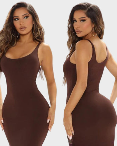 Shapewear Modal Sleeveless U Neck Slimming Maxi Dress - Sculpté