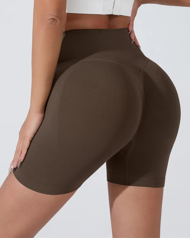 High Waist Breathable Tummy Control Gym Shorts - Sculpté