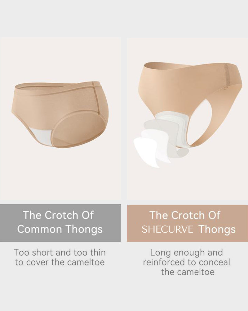 Seamless Camel Toe Cover Thongs 5-Pack — Invisible, No-Show FitSeamless Camel Toe Cover— Sculpté