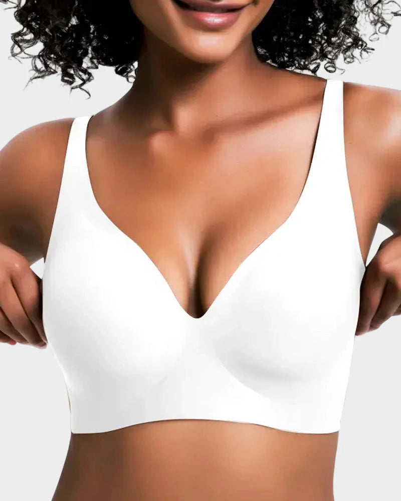 Seamless Deep V Push-Up Wireless Bra — Plunge-Ready Lift Without Underwire Sculpté