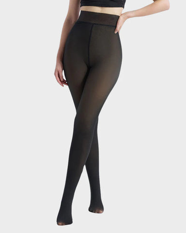 One-Seam Translucent Fleece Lined Tights