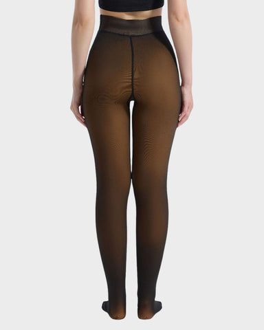 One-Seam Translucent Fleece Lined Tights