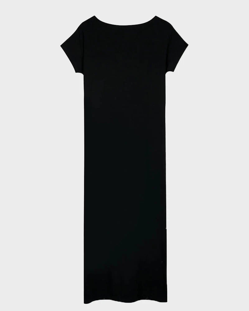 Off-Shoulder Sleeve Maxi Dress - Sculpté