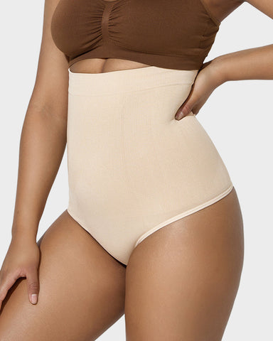 High-Waist Tummy Control Thong 2-Pack — No-Show, All-Day Comfort Sculpté