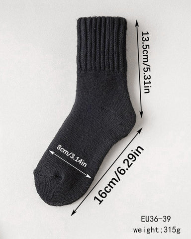 Ribbed Fleece-Lined Crew Socks — Warm, Cozy & Anti-Slip Sculpté